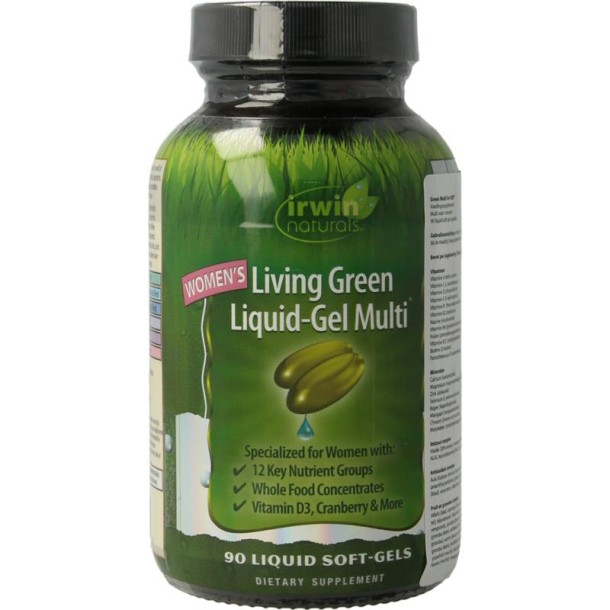 Irwin Naturals Living green liquid gel multi for women (90 Softgels)
