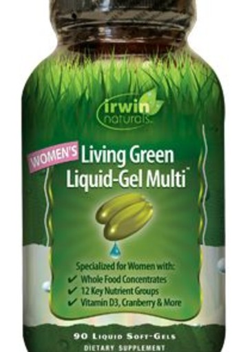 Irwin Naturals Living green liquid gel multi for women (90 Softgels)