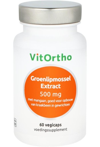 Vitortho Groenlipmossel extract 500 mg (60 Vegetarische capsules)
