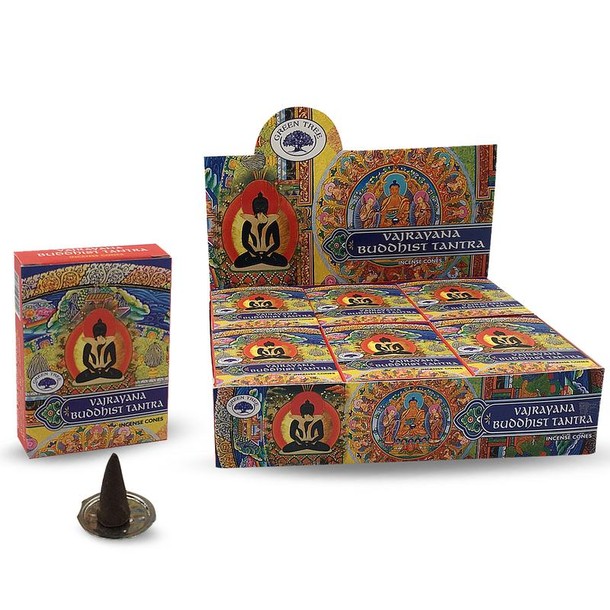 Green Tree Kegelwierook buddhist tantra (12 Stuks)