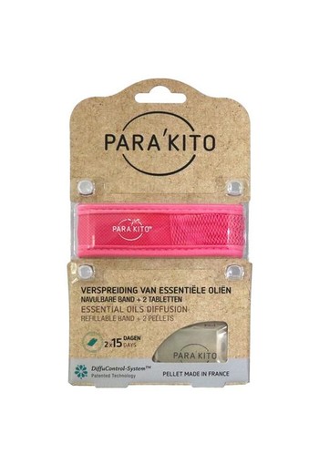 Parakito Armband fuchsia met 2 tabletten (1 Stuks)
