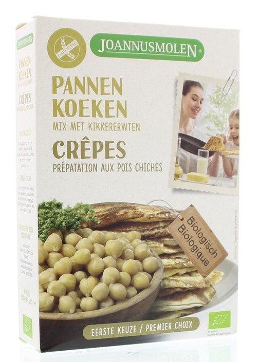 Joannusmolen Pannenkoeken mix met kikkererwt bio (300 Gram)