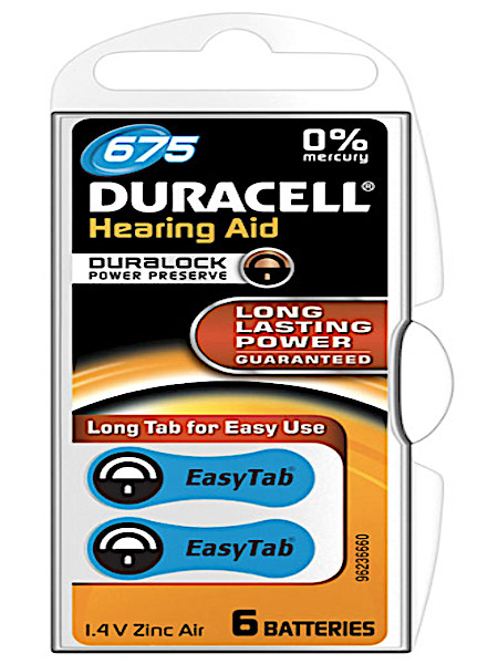 Dura­cell Hea­ring aid 675 du­ra­lock 6 stuks