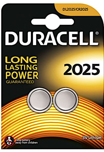 Dura­cell Li­thi­um bat­te­rij 2025 du­ra­lock 2 stuks