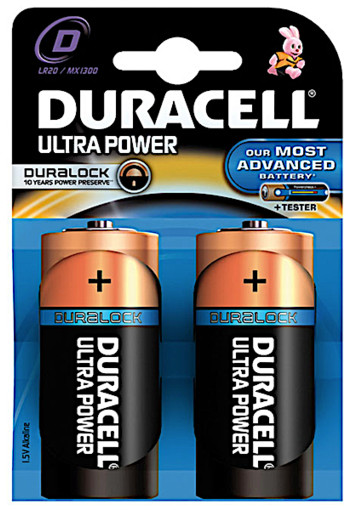 Dura­cell Ul­tra po­wer du­ra­lock D 2 stuks