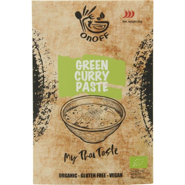 Onoff Thaise groene currypasta bio (50 Gram)
