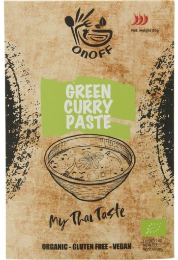 Onoff Thaise groene currypasta bio (50 Gram)