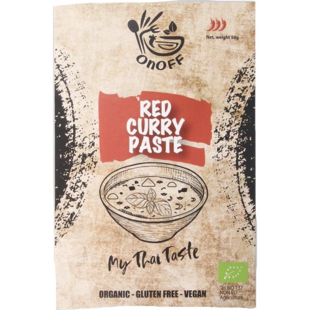 Onoff Thaise rode currypasta bio (50 Gram)