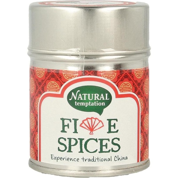 Nat Temptation Five spices blikje natural spices bio (50 Gram)