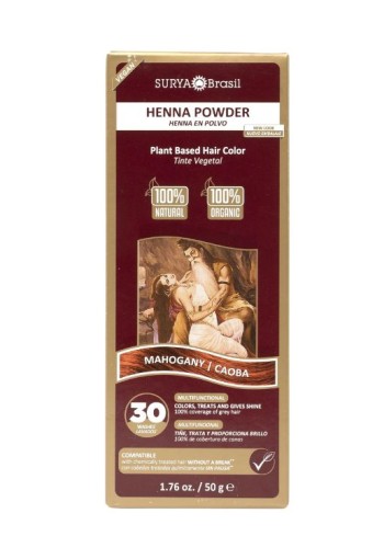 Surya Brasil Henna haarverf poeder mahogany (50 Gram)