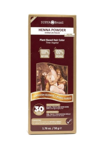 Surya Brasil Henna haarverf poeder Swedish blonde (50 Gram)