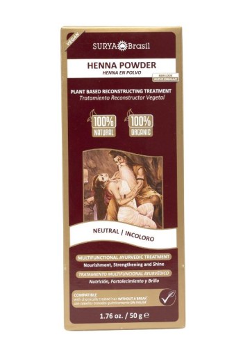 Surya Brasil Henna haarverf poeder neutraal (50 Gram)