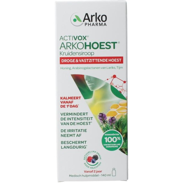 Arkohoest Kruidensiroop gezoet met honing (140 Milliliter)