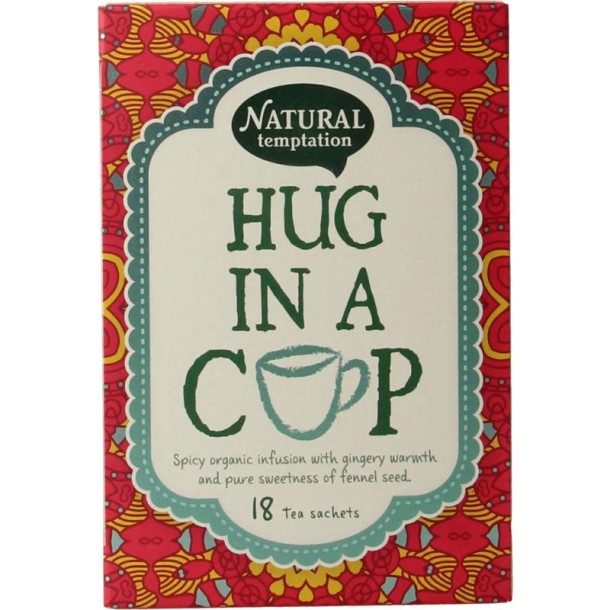 Nat Temptation Hug in a cup thee eko bio (18 Zakjes)