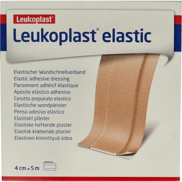 Leukoplast Elastic wondsnelverband 5m x 4cm (1 Stuks)