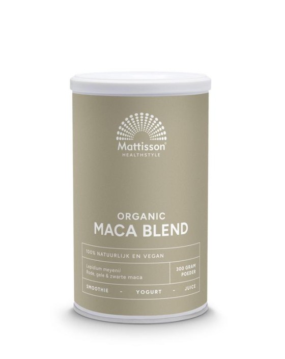 Mattisson Maca poeder blend geel, rood & zwart bio (300 Gram)