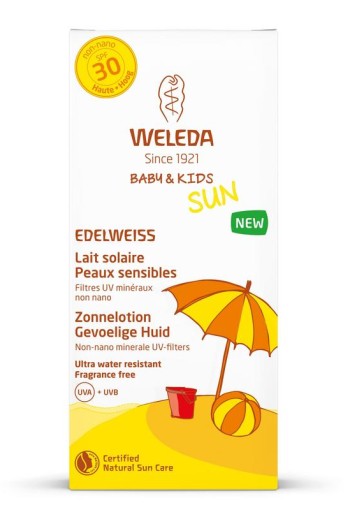 Weleda Edelweiss zonnelotion gevoelige huid SPF30 (150 Milliliter)