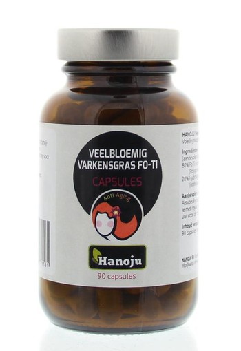 Hanoju Veelbloemig varkensgras fo-ti (90 Capsules)