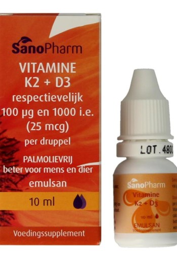 Sanopharm Vitamine K2 D3 emulsan (10 Milliliter)