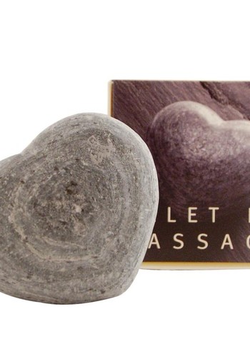 Aleppo Soap Co Massage hart leisteen zwart (1 Stuks)