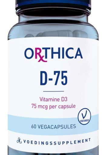Orthica Vitamine D-75 (60 Vegetarische capsules)