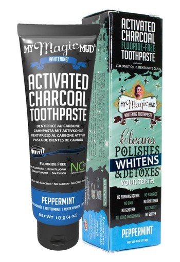 MY Magic Mud Actieve kool tandpasta pepermunt (113 Gram)