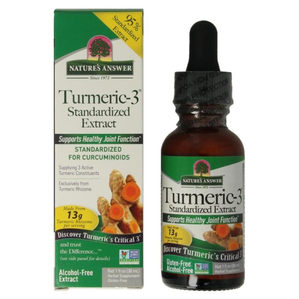 Natures Answer Turmeric-3 Curcuma extract alcoholvrij (30 Milliliter)