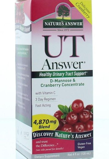 Natures Answer D-Mannose & cranberry/ut answer 3 dgn kuur (120 Milliliter)