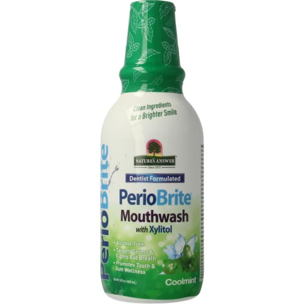 Natures Answer PerioBrite natuurlijke mondwater 25 kruiden en Q10 (480 Milliliter)