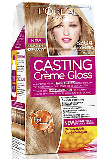 L’Oréal Paris Casting Crème Gloss 8304 - Licht goudkoper blond - Haarverf