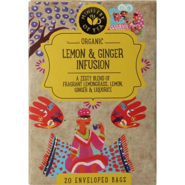 Ministry Of Tea Lemon & ginger bio (20 Zakjes)