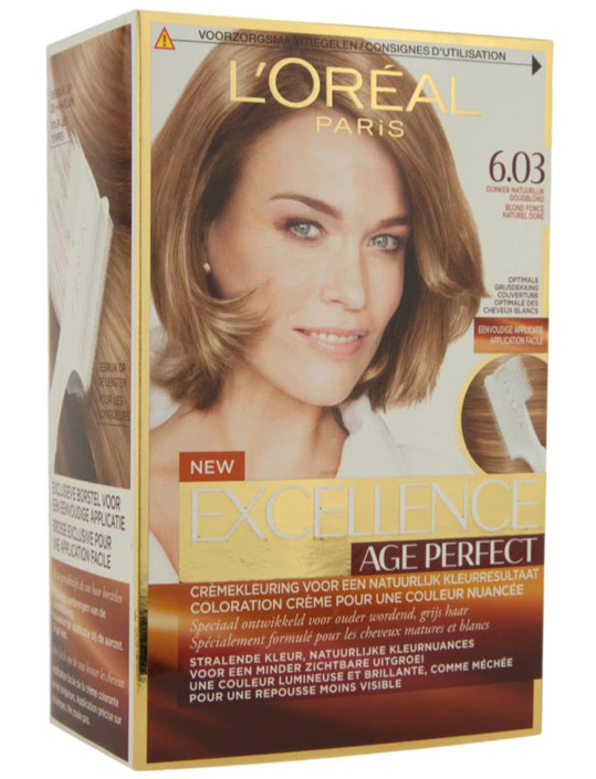 L’Oréal Paris Excellence Age Perfect 6.03 -Donker Goudblond - Haarverf