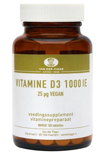 Van der Pigge Vitamine D 1000IE vegan (100 Tabletten)