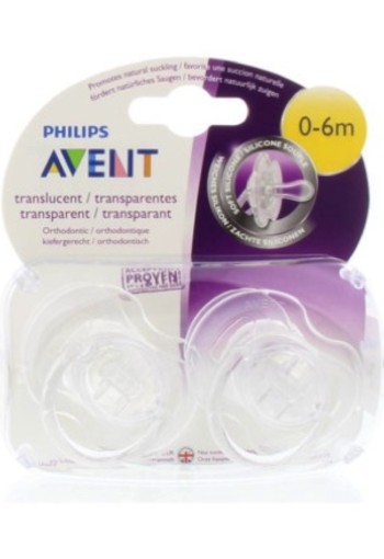 Avent Fopspeen 0-6m Transparant Bpa 2st