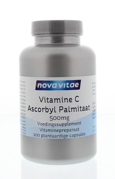 Nova Vitae Vitamine C ascorbyl palmitaat 500mg (100 Vegetarische capsules)