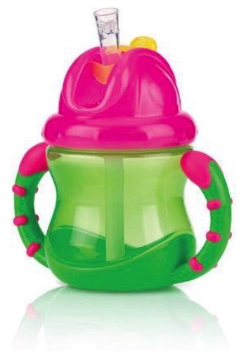 Nuby Flip-it Antilekbeker Met Handvatten 12m+ Groen 1st