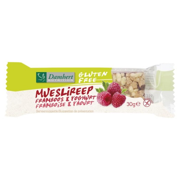 Damhert Mueslireep framboos glutenvrij (30 Gram)