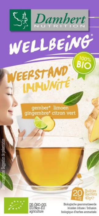 Damhert Tea time gember limoenthee bio (20 Zakjes)