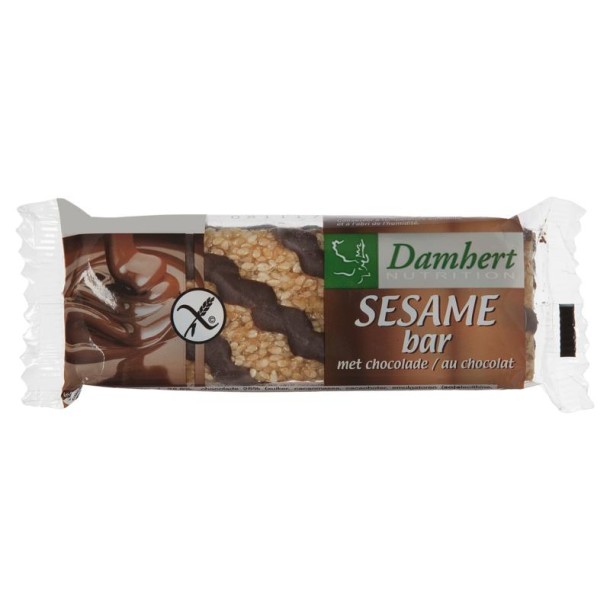 Damhert Sesambar chocolade glutenvrij (45 Gram)