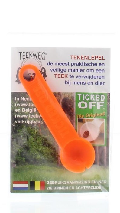 Teekweg Ticked off tekenlepel oranje (1 Stuks)