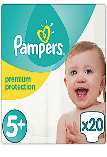 Pam­pers Pre­mi­um pro­tec­ti­on ju­ni­or maat 5+ 20 stuks
