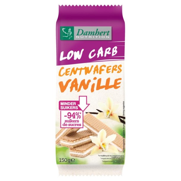 Damhert Centwafers vanille low carb (150 Gram)