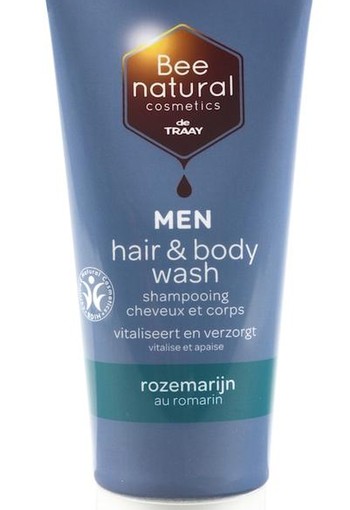 Traay Bee Honest Hair & body wash men rozemarijn (200 Milliliter)