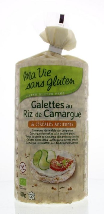 Ma Vie Sans Camargue rijstwafels van oergranen glutenvrij bio (130 Gram)