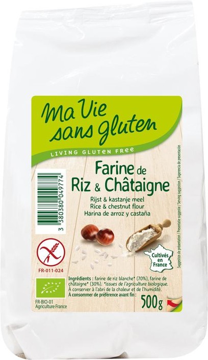 Ma Vie Sans Rijst & kastanjemeel - glutenvrij - bio (500 Gram)