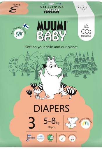 Muumi Baby Eco luiers maat 3 midi 5-8kg (50 Stuks)