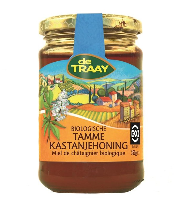 Traay Kastanjehoning tamme bio (350 Gram)