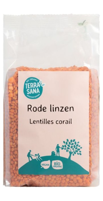 Terrasana Linzen rood bio (500 Gram)