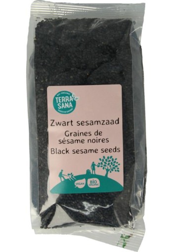 Terrasana RAW sesamzaad zwart bio (225 Gram)