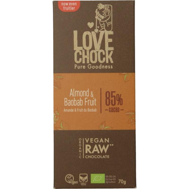 Lovechock Almond baobab bio (70 Gram)